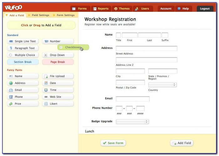 Wufoo The Online Form Builder