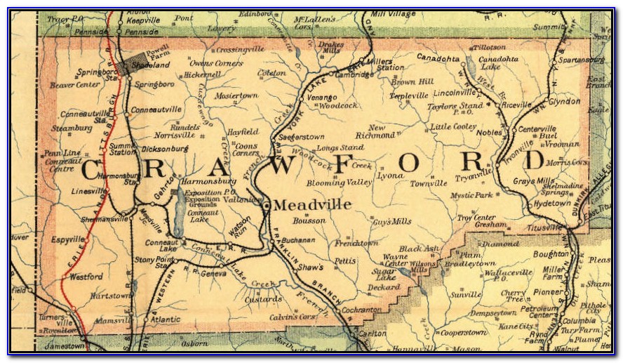 1865 Map Of Crawford County Pa