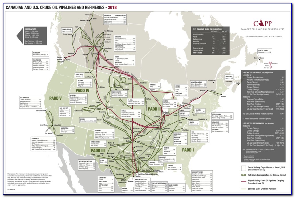 Alberta Crude Oil Pipeline Map