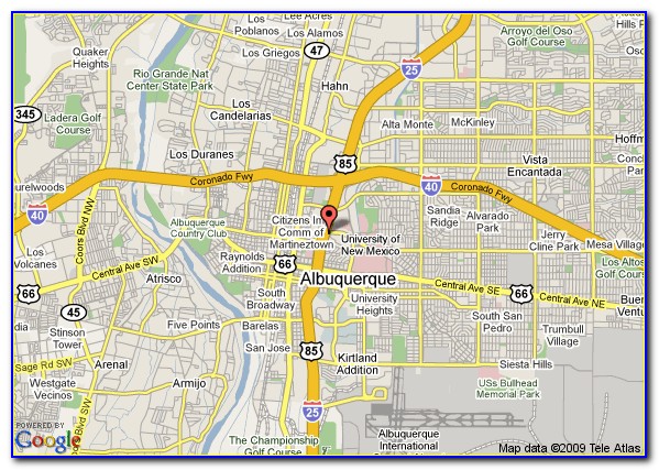 Albuquerque Airport Hotels Map