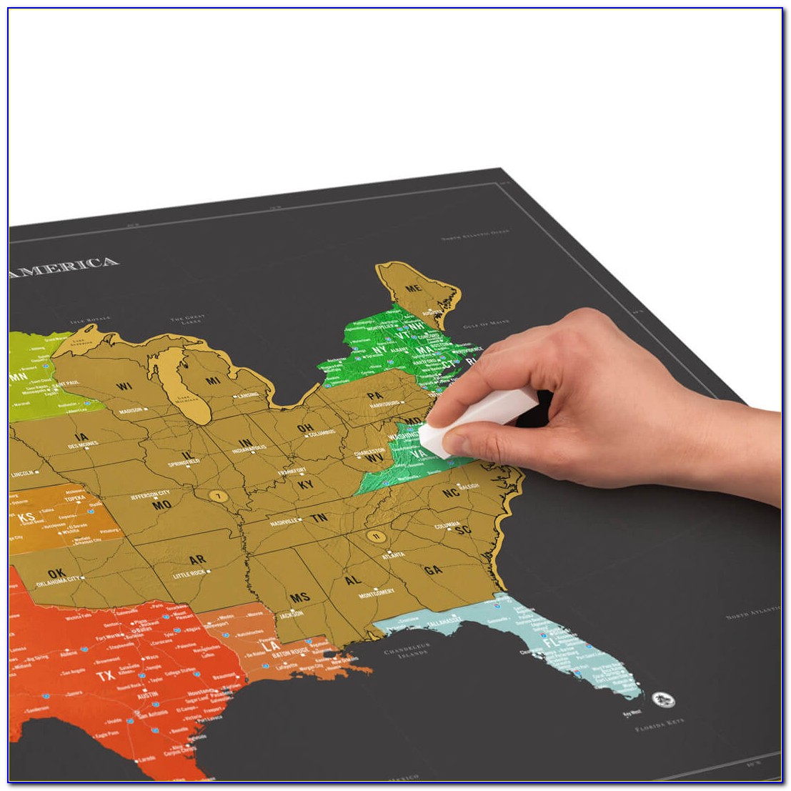 America Scratch Map