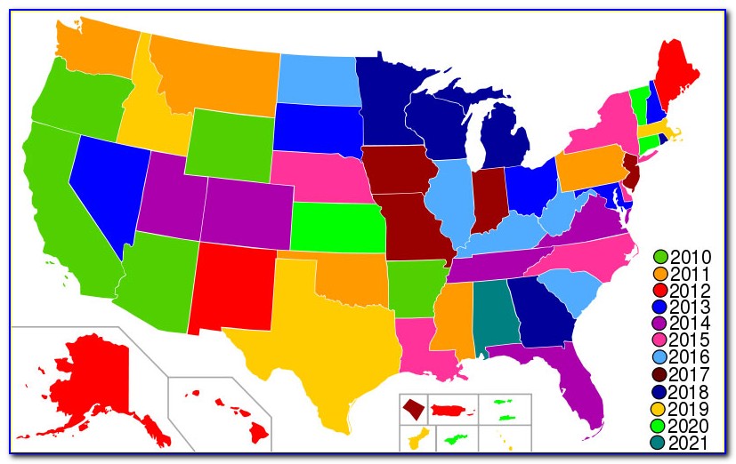 America The Beautiful Quarters Map