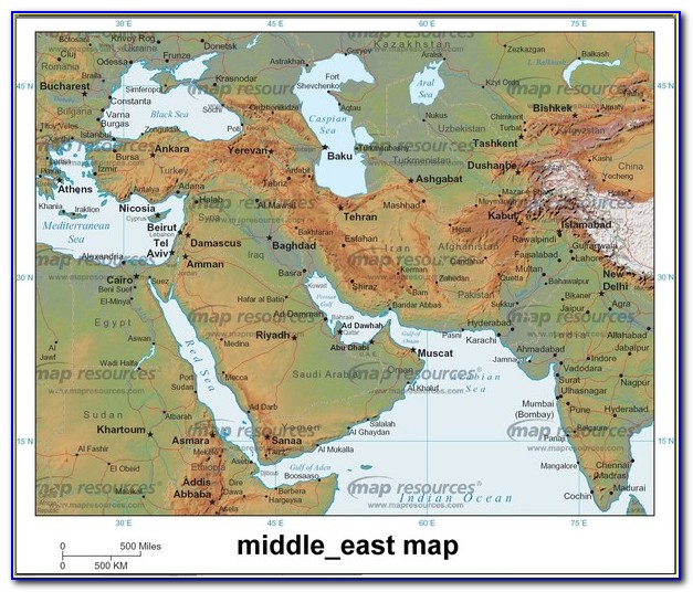 Ancient Map Of The Middle East