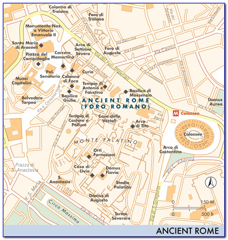 Ancient Roman Map Of Rome