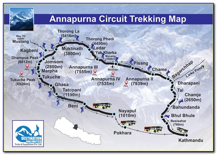 Annapurna Circuit Trail Map