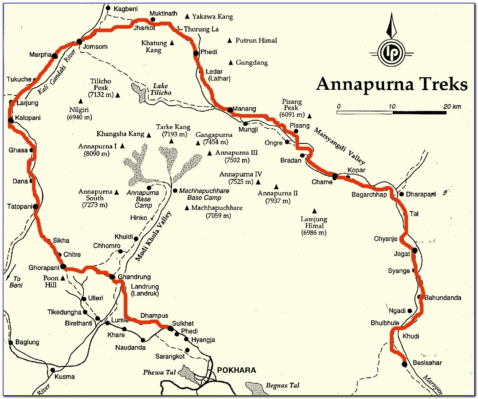 Annapurna Trail Map
