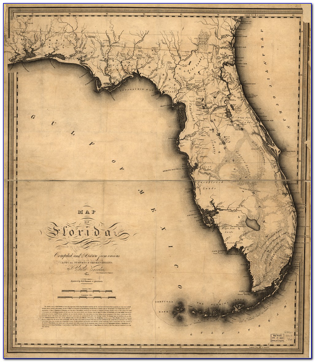 Antique Florida Map