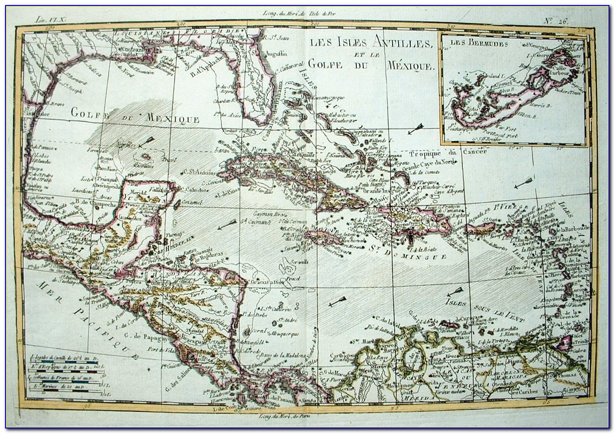 Antique Map Of Bermuda