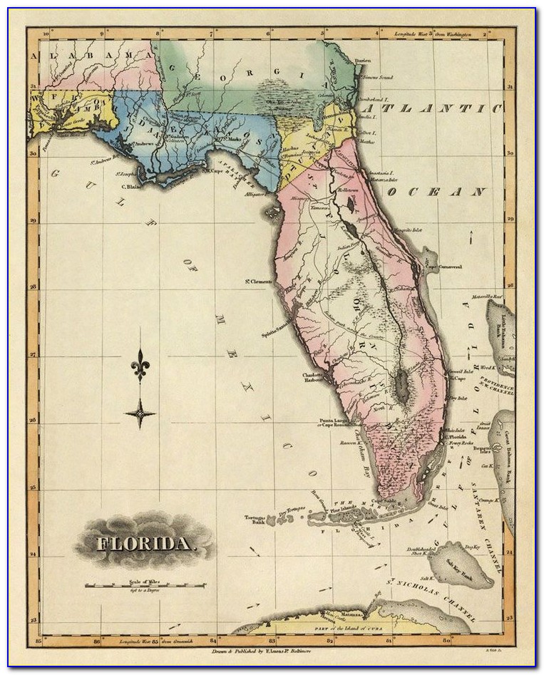Antique Nautical Maps Florida