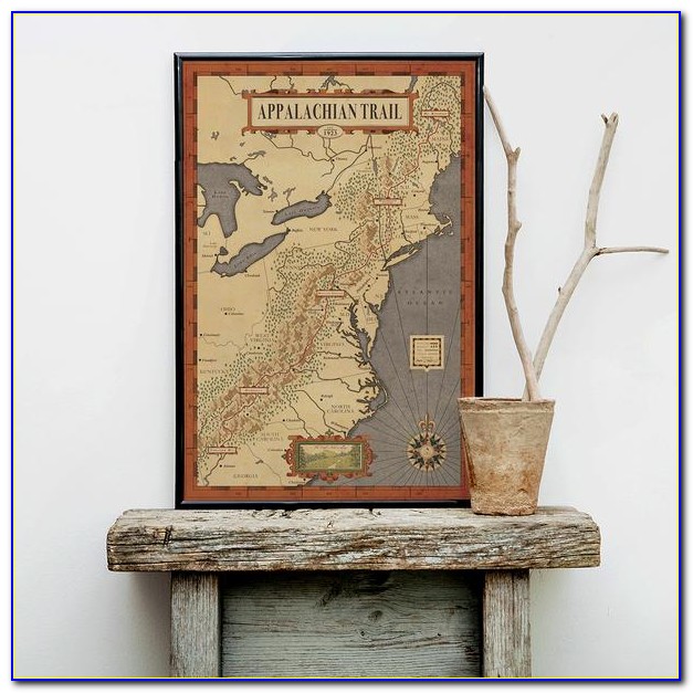 Appalachian Trail Poster Map