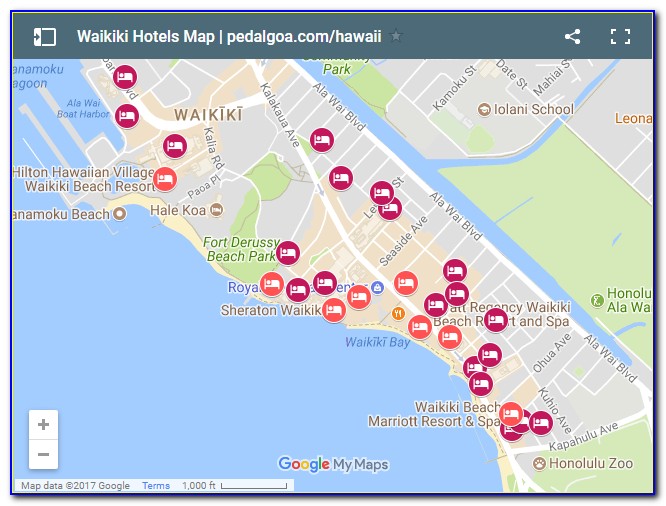 Aqua Hotels Waikiki Map