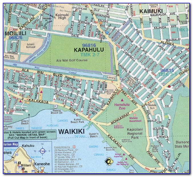 Aston Waikiki Hotels Map