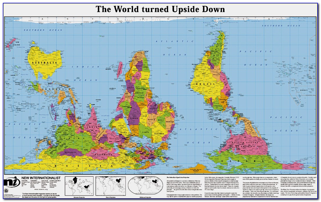 Australian Map Of The World Upside Down