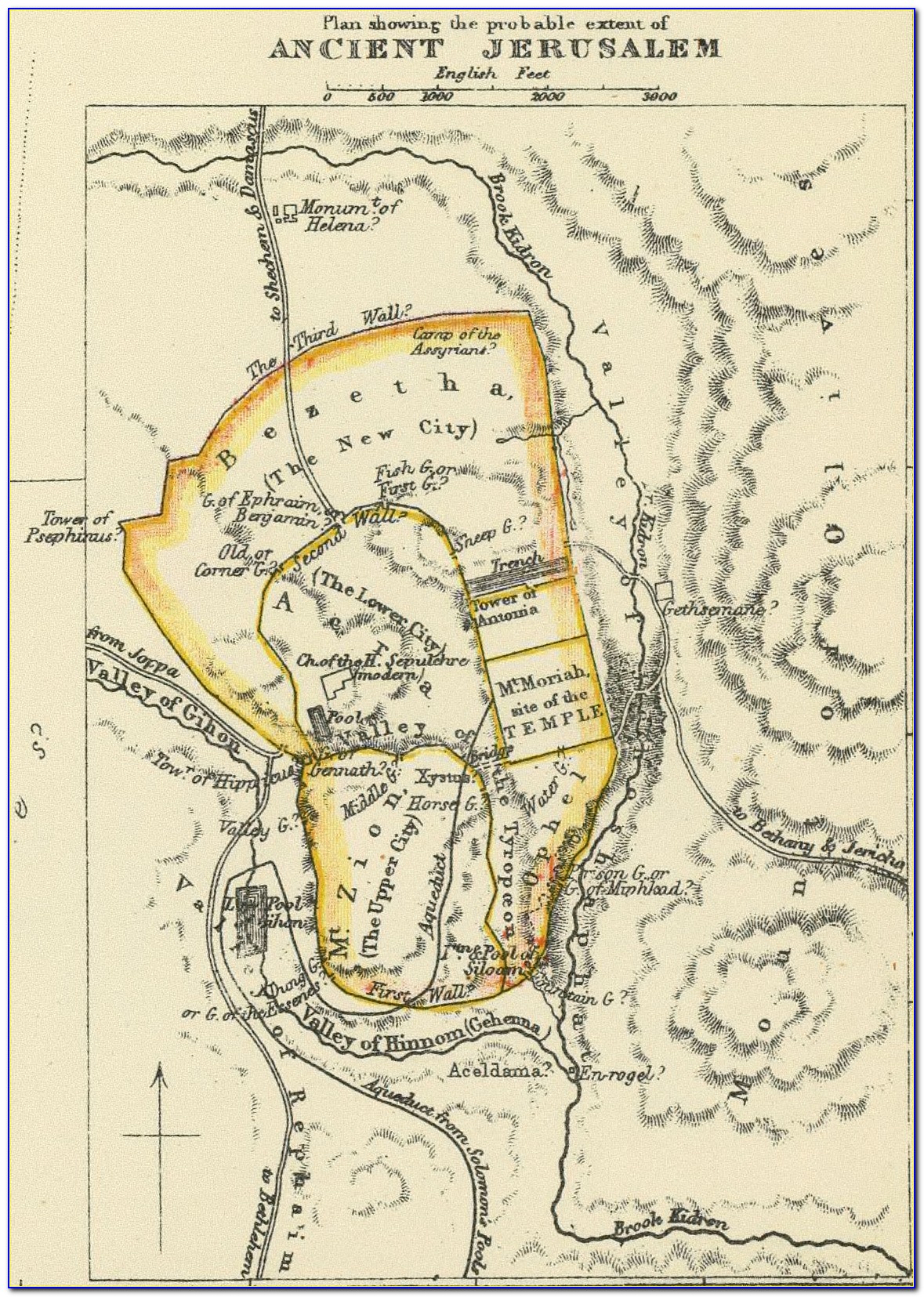 Bible Map Jerusalem To Emmaus