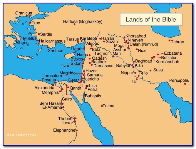 Bible Map Land Of Canaan
