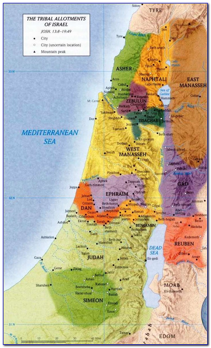 Biblical Map Of Israel And Egypt