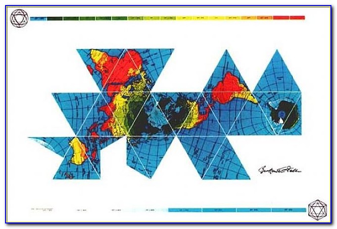 Buckminster Fuller Dymaxion Map Gif
