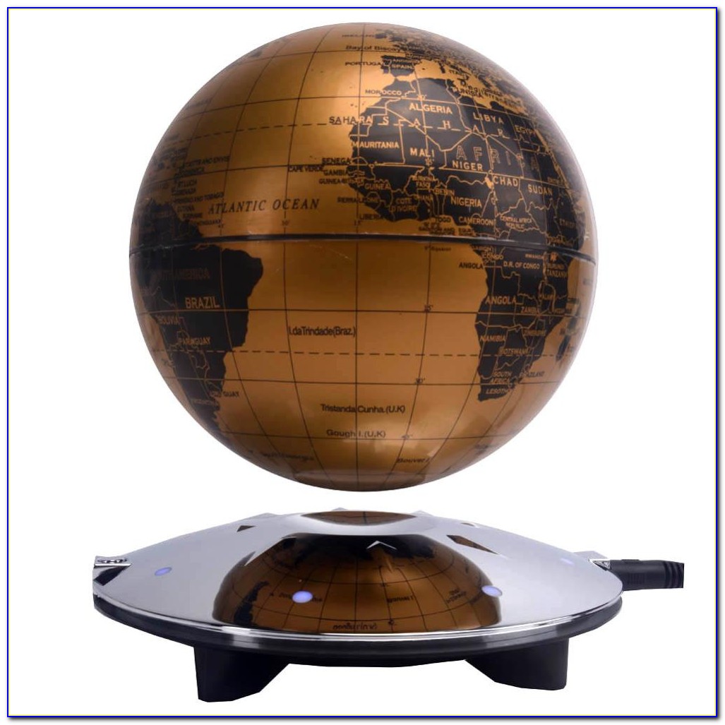 C Shape Magnetic Levitation Floating Globe World Map With Led