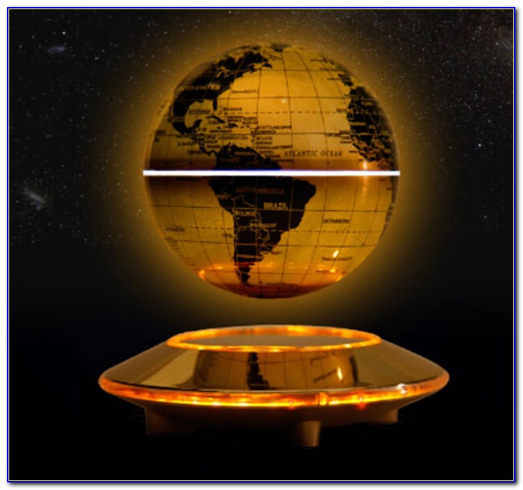 C Shape Magnetic Levitation Floating Globe World Map