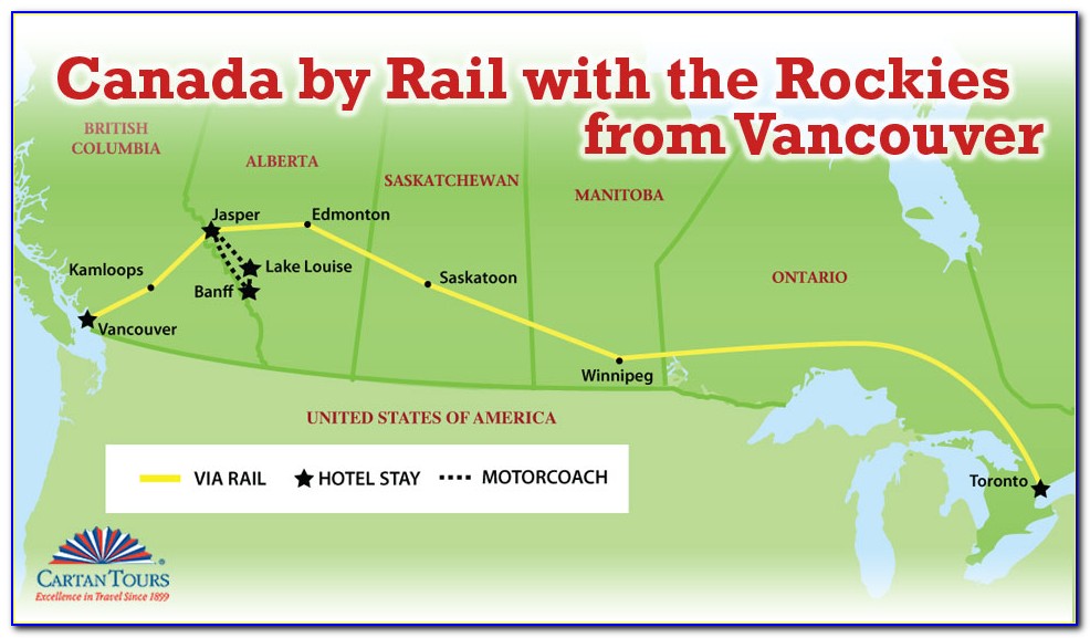 Canadian Rockies Train Map