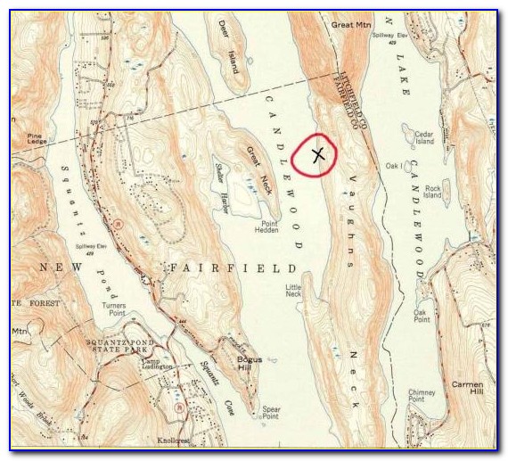 Candlewood Lake Fishing Map