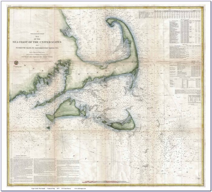 Cape Cod Nautical Chart Blanket