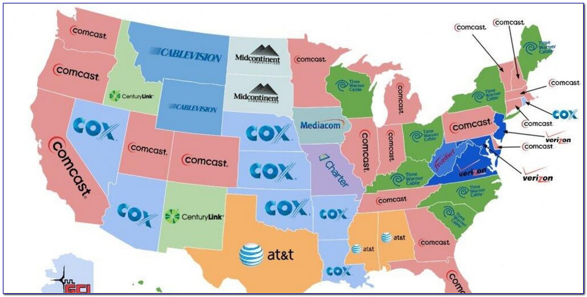 Charter Cable Tv Coverage Map