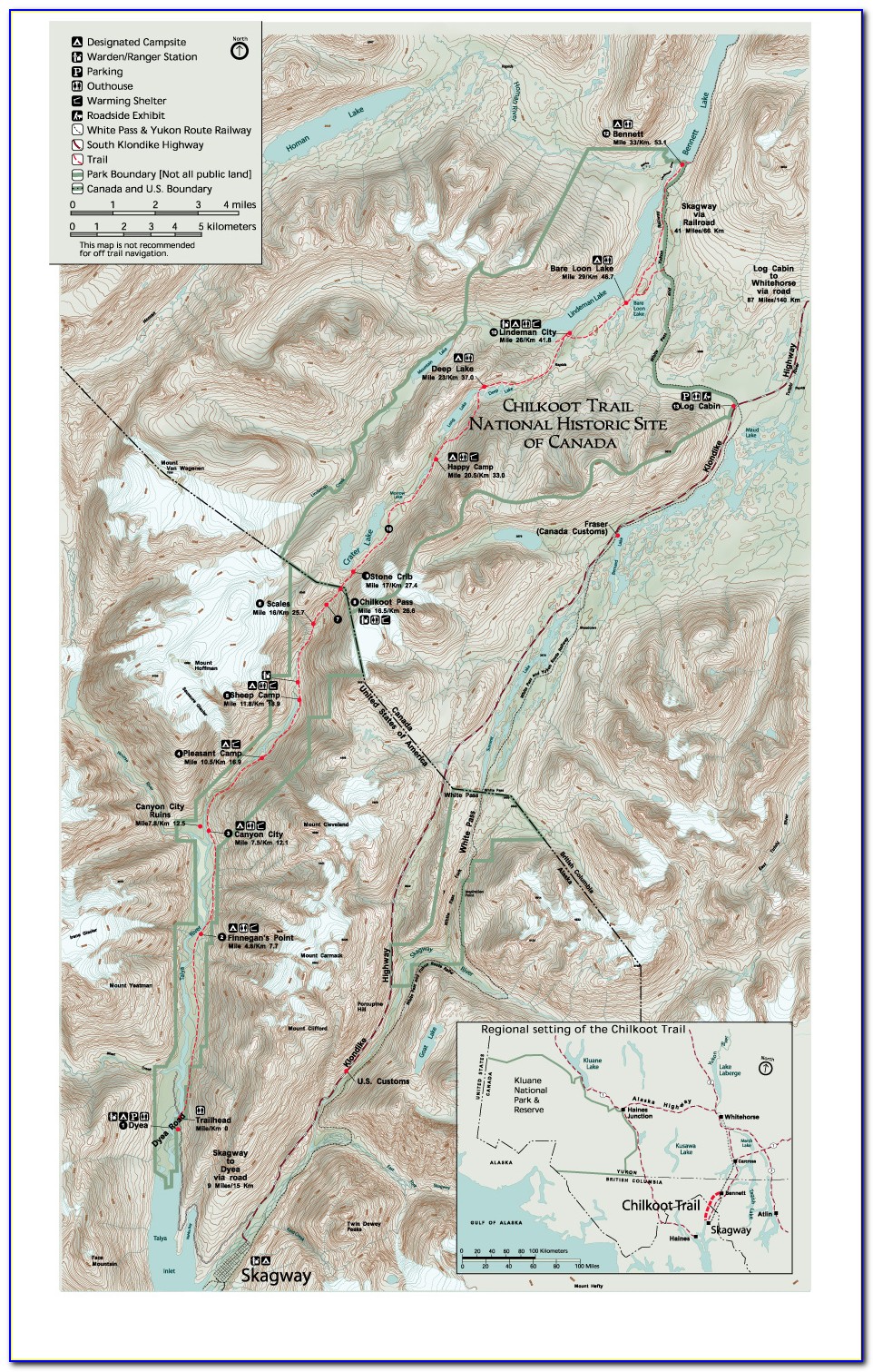 Chilkoot Pass Trail Map