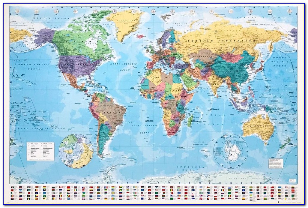 Collins World Map Laminated