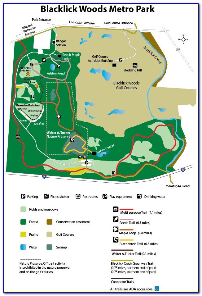Columbus Area Golf Course Map