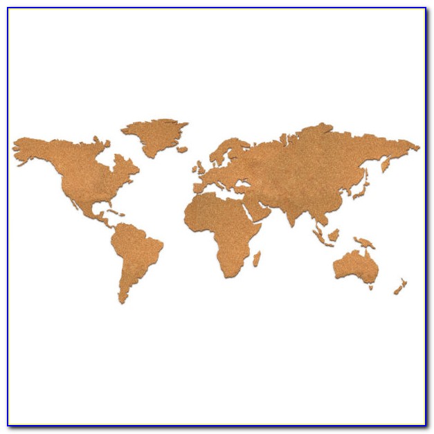 Cork Board World Travel Map
