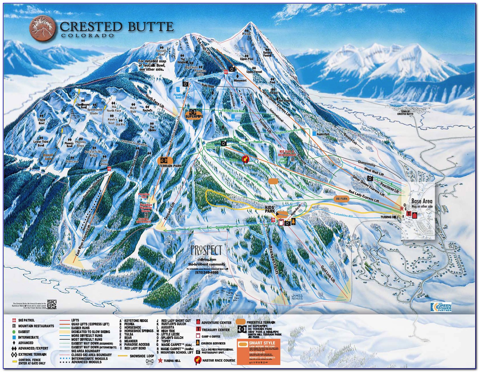 Crested Butte Accommodation Map