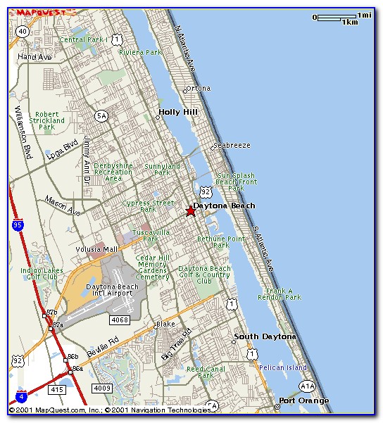 Daytona Beach Hotels Map