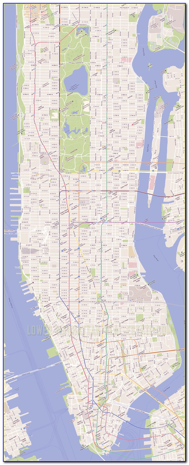 Detailed Map Of Nyc Subway