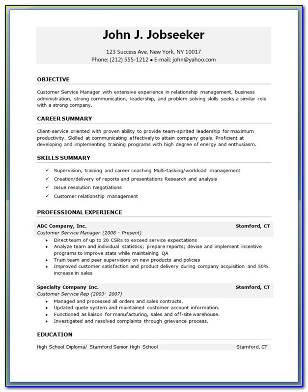 Download Resume Templates For Engineering