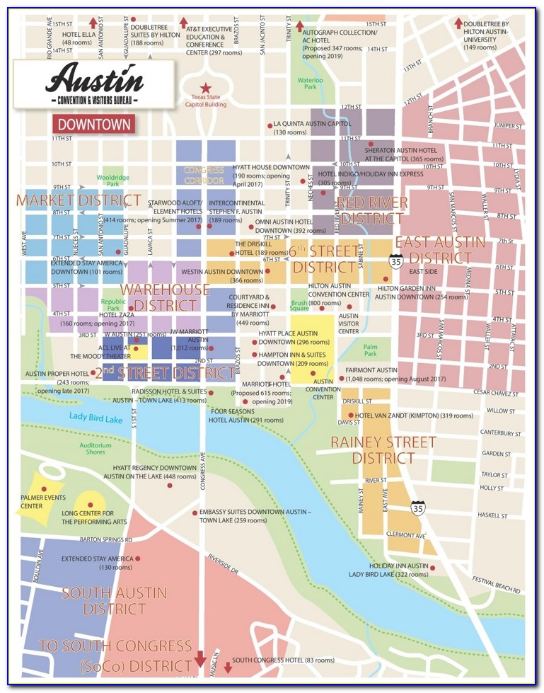 Downtown Austin Hotels Map