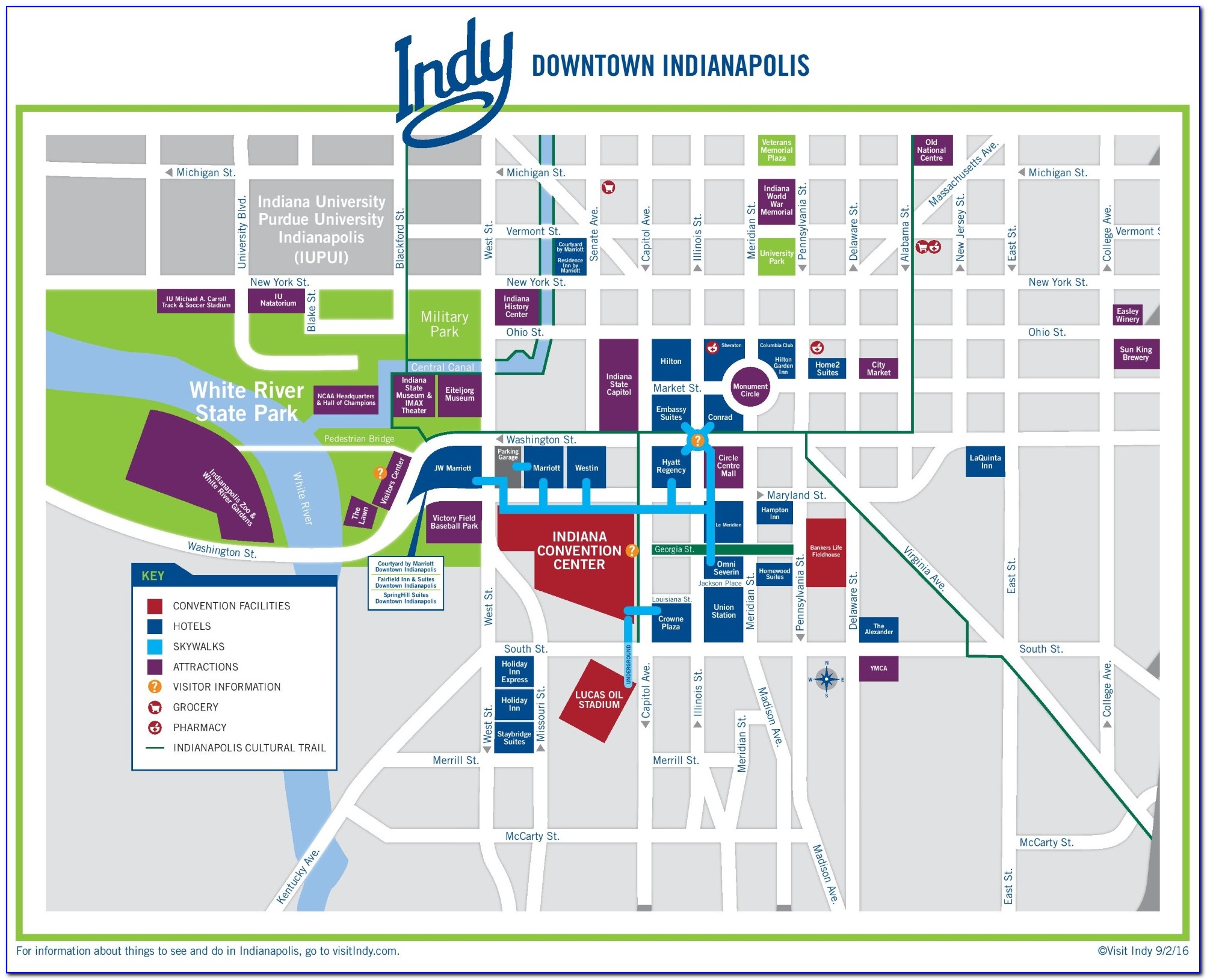 Downtown Indy Hotels Map