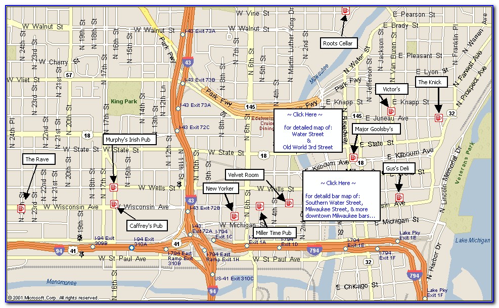 Downtown Milwaukee Hotels Map