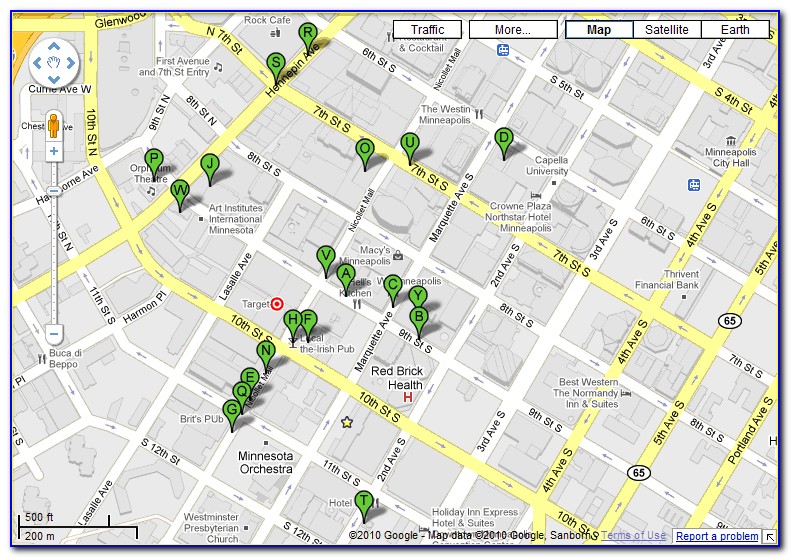 Downtown Minneapolis Hotel Map
