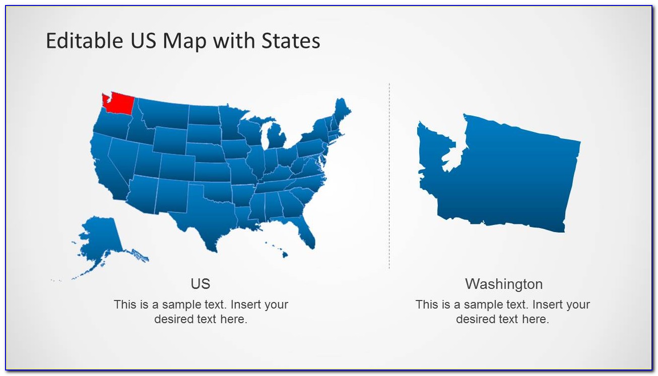 Editable Us Map Powerpoint Template
