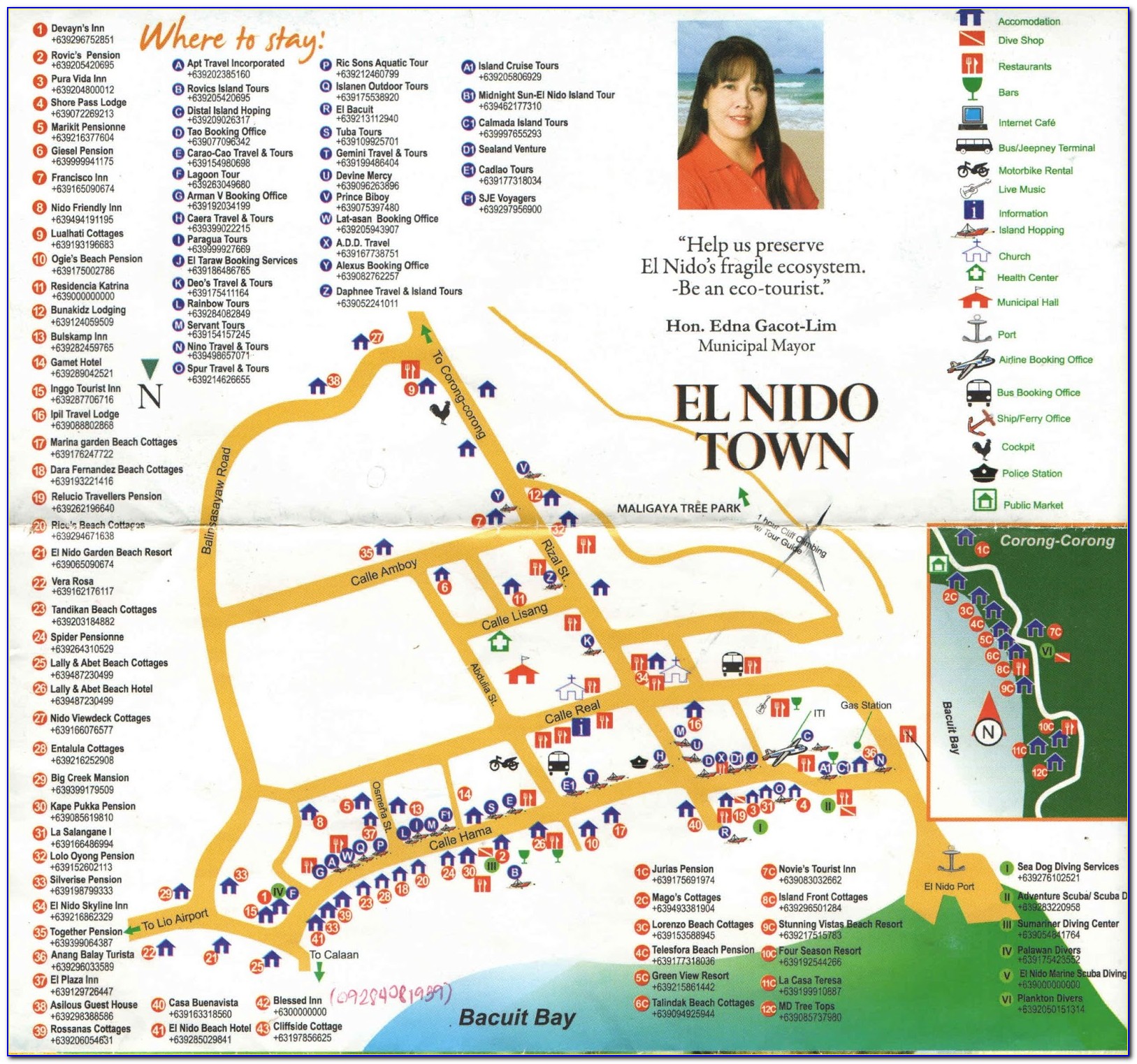 El Nido Hotel Map