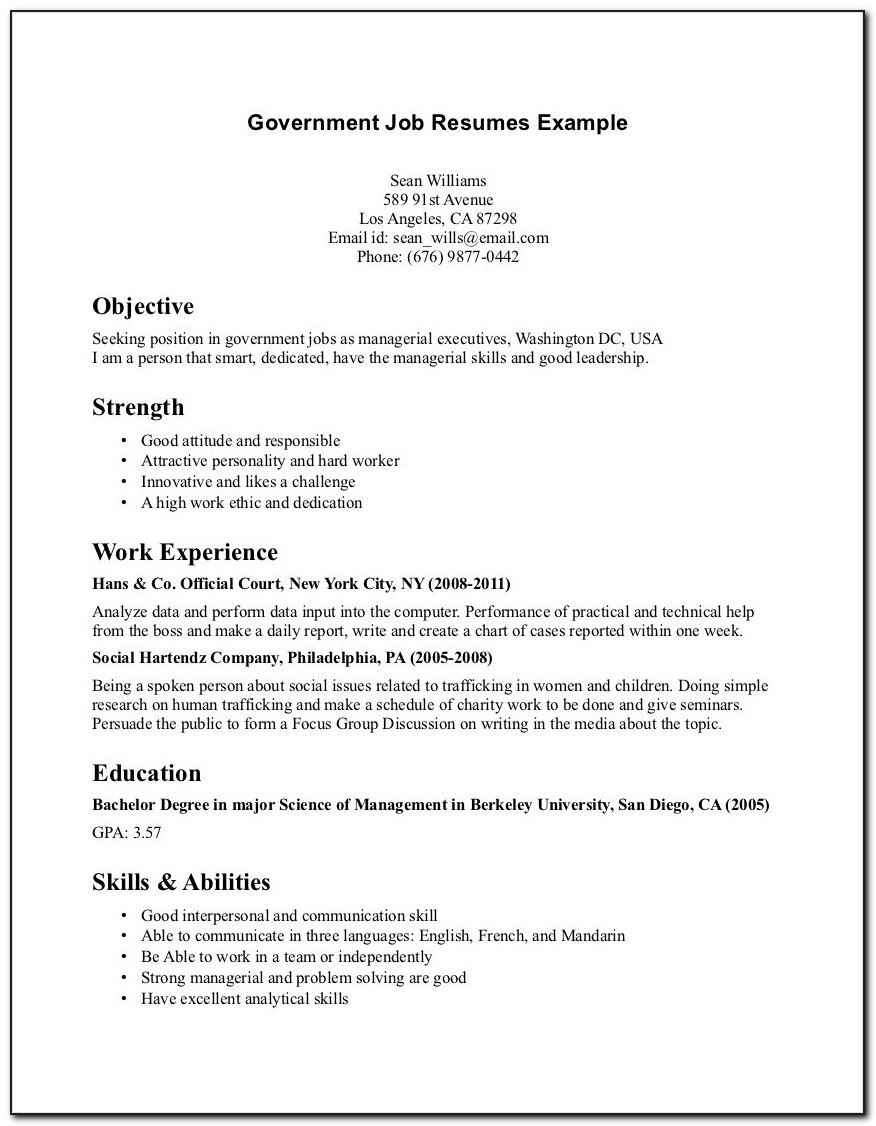 Examples Of Resumes For Jobs With No Experience