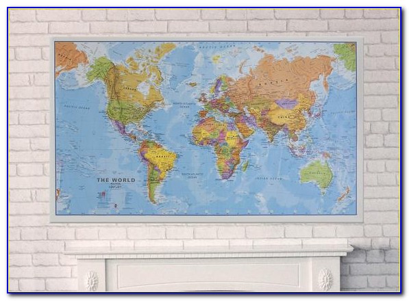 Extra Large World Map Pinboard