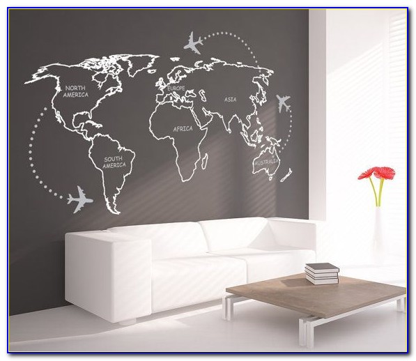 Extra Large World Map Wall Decal