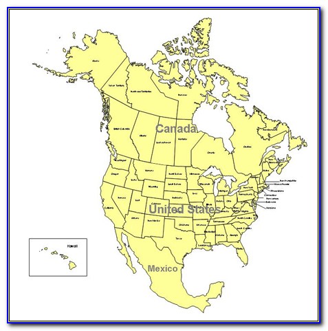 Free Editable North America Map For Powerpoint