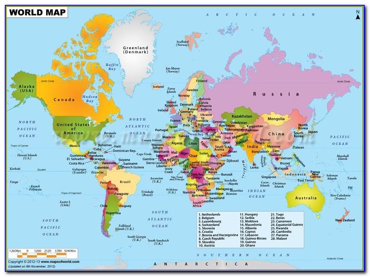 Free Interactive World Map With Countries