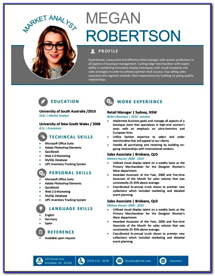 Free Modern Resume Templates For Word