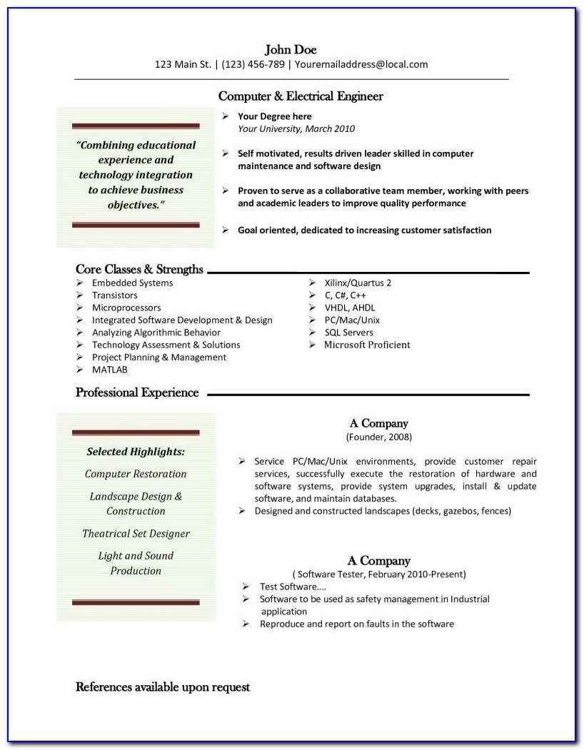 Free Resume Templates For Apple Pages