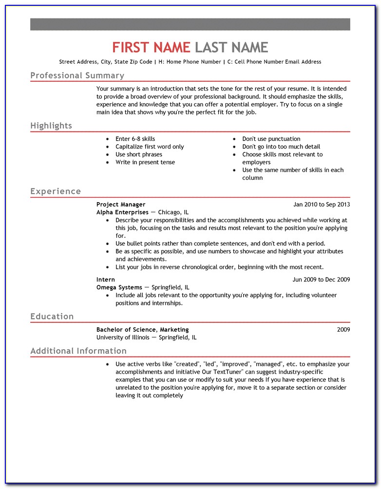 Free Resume Templates For Mac Word