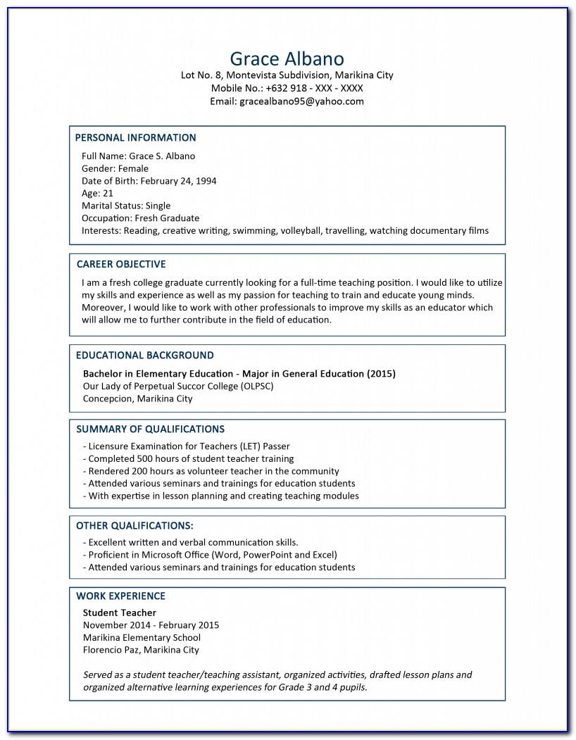 Free Resume Templates Microsoft Word 2013